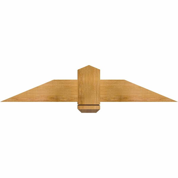 Ekena Millwork Eugene Rough Sawn Timber Gable Bracket, Western Red Cedar, 48"W x 10"H x 6"D x 6"F, 5/12 Pitch GBW048X10X0606EUG00RWR - main